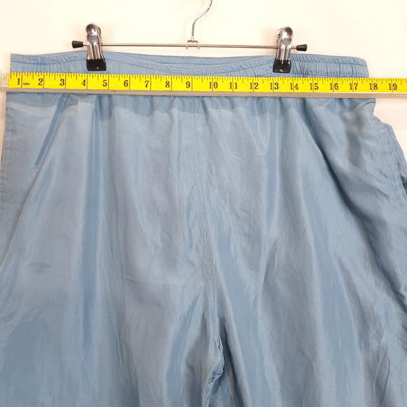 Mureli Silk Pull On Pants Women M Lined Hidden Drawstring Lt Blue Pockets Comfy - Picture 7 of 10